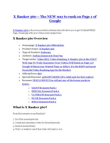 X Ranker 360 review-(SHOCKED) $21700 bonuses