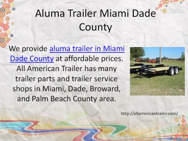 Aluma Trailer South Florida