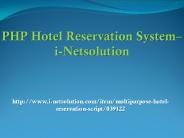 PHP Hotel Reservation System – i-Netsolution