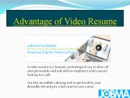 Video Resume Advantage