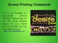 Screen Printing Chatsworth PowerPoint PPT Presentation
