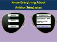 Everything About Aviator Sunglasses
