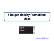 4 Unique Holiday Promotional Ideas