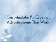 Key principles For Creating Advertisements That Work