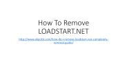 How to remove loadstart.net