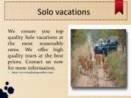Solo vacations