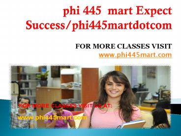 phi 445  mart Expect Success/phi445martdotcom