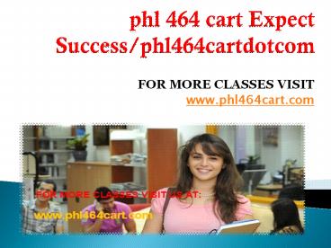 phl 464 cart Expect Success/phl464cartdotcom