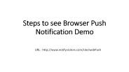 Web Browser Push Notification Demo