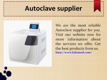Bench-top autoclave