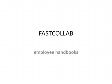 employee manual handbook - fastcollab