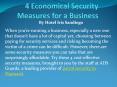 4 Economical Security Measures for a Business PowerPoint PPT Presentation
