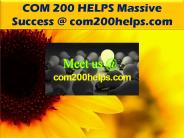 COM 200 HELPS Massive Success @ com200helps.com