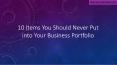 Avoid Mistakes in Buisness Portfolio PowerPoint PPT Presentation