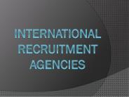 International Recruitment Agencies
