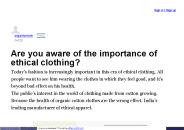 ethical clothing manufacturer