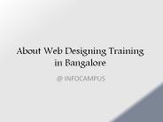 About Web Designing Training in Bangalore
