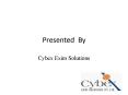 Export Import Product - Presented By - Cybex Exim Solutions