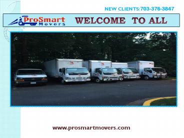 Moving Company Maryland| ProSmart Movers