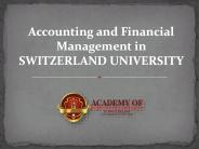 Accounting and Financial Management in SWITZERLAND UNIVERSITY