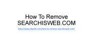 How To Remove SEARCHISWEB.COM