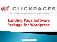 Landing Page Software Package for Wordpress