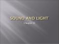 Sound and Light PowerPoint PPT Presentation