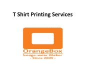 T Shirt Printing Services