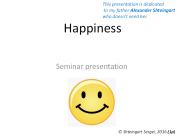 Happiness presentation ppt