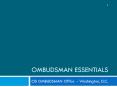 Ombudsman Essentials PowerPoint PPT Presentation