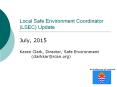 Local Safe Environment Coordinator (LSEC) Update PowerPoint PPT Presentation