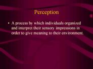 Perception