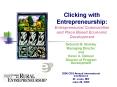Clicking with Entrepreneurship: Entrepreneurial Communities and Place Based Economic Development PowerPoint PPT Presentation