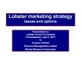 Lobster marketing strategy Issues and options PowerPoint PPT Presentation