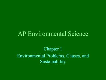 AP Environmental Science