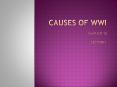 Causes of WWI Chapter 10 Section 1 PowerPoint PPT Presentation