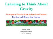 Learning to Think About Gravity