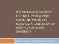 The mLearning Security Rule Base System with Social Network on eCampus: A Case Study of North-Chiang Mai University PowerPoint PPT Presentation