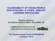 VULNERABILITY OF YOUNG PEOPLE WITH DYSLEXIA