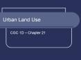 Urban Land Use PowerPoint PPT Presentation