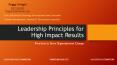 Leadership Principles for High Impact Results by Peggy Klingel PowerPoint PPT Presentation
