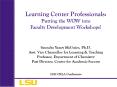 Learning Center Professionals: Putting the WOW into Faculty Development Workshops! PowerPoint PPT Presentation