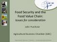 Food Security and the Food Value Chain: Issues for consideration PowerPoint PPT Presentation