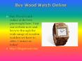 Buy Wood Watch Online
