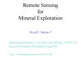 Remote Sensing for Mineral Exploration PowerPoint PPT Presentation