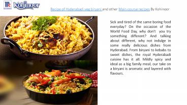 Recipe of hyderabadi veg biryani