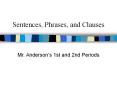 Sentences, Phrases, and Clauses PowerPoint PPT Presentation