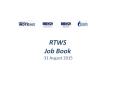 RTWS Job Book 31 August 2015 PowerPoint PPT Presentation