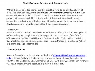 software development company in india