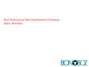 Best Professional Web Development Company india | Bonoboz